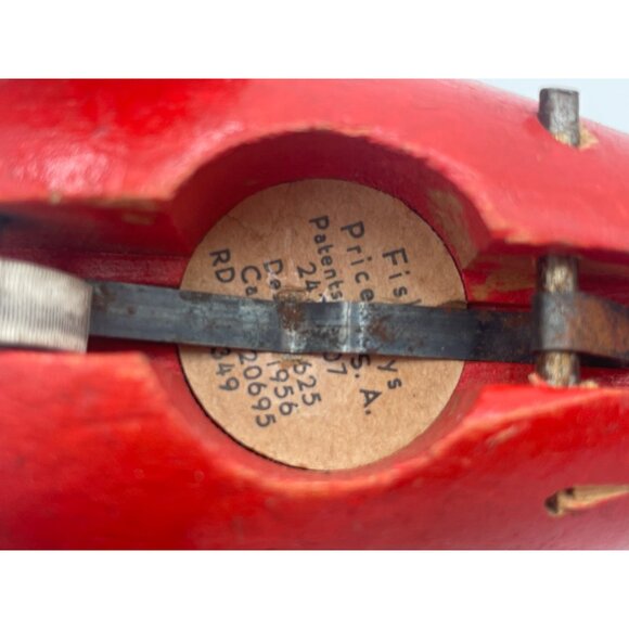 Antique Two Fisher-Price Wooden Pull Toys Train Cars & Duck Set - Picture 16 of 16